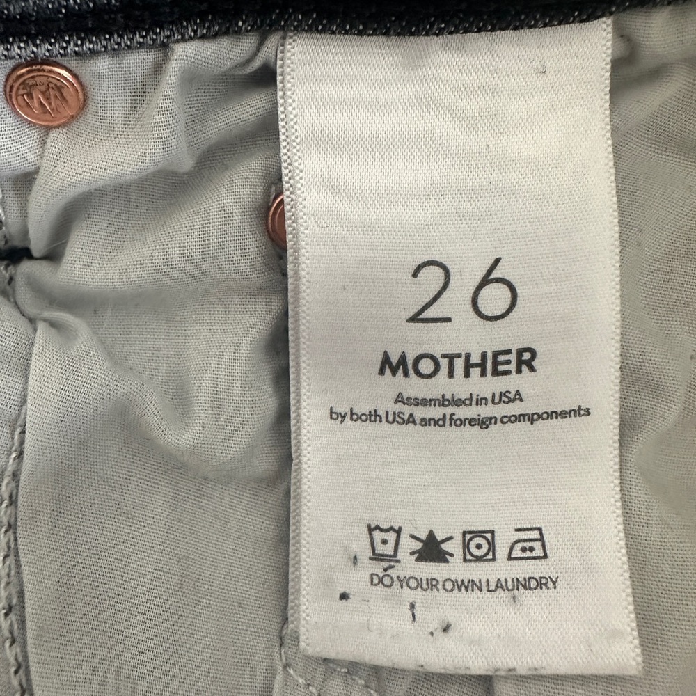 MOTHER The Insider Crop Fray, High-Rise, Smoke (25.5 inch inseam) - Picture 4 of 6